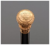 Civil War Presentation Cane Inscribed to Captain George Hussey