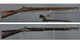 Two Antique Breech Loading Conversion Military Rifles