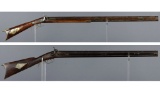 Two Antique American Over/Under Percussion Combination Guns