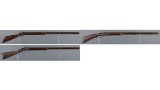 Three American Half Stock Muzzleloading Percussion Rifles