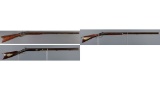 Three American Half-Stock Percussion Rifles
