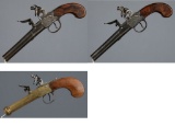 Three Boxlock Flintlock Pistols
