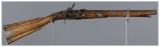 Silver Inlaid Spanish Miquelet Carbine with Folding Stock
