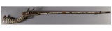 Ornate Afghan Jezail Flintlock Rifle with Inlaid Stock