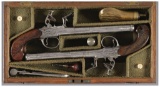 Cased Pair of Barbar Boxlock Flintlock Turn-Off Pistols