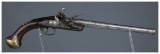Engraved Peel Flintlock Turn-Off Pistol