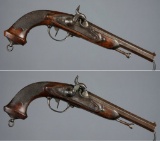 Pair of French Blanchard Percussion Dueling Pistols