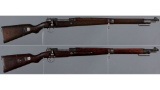 Two German Mauser Kar 98 Bolt Action Carbines
