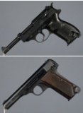 Two World War II German Proofed Semi-Automatic Pistols