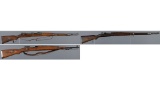 Three European Military Mauser Pattern Bolt Action Rifles