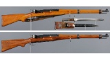 Two Swiss K31 Straight Pull Rifles