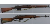 Two Lee-Enfield Pattern Bolt Action Rifles