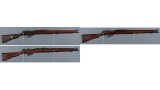 Three British SMLE Bolt Action Rifles