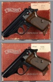 Two Walther PPK Semi-Automatic Pistol with Boxes