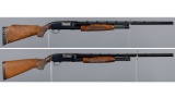 Two Winchester Model 12 Slide Action Shotgun