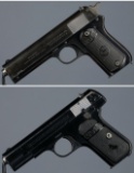 Two Colt Semi-Automatic Pocket Pistols