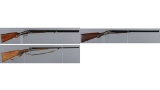Three Factory Engraved German Hammer Combination Guns
