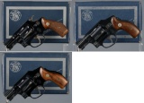 Three Smith & Wesson Double Action Revolvers