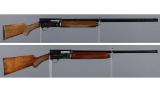 Two Factory Engraved Belgian Browning Auto-5 Shotguns