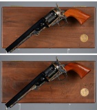 Matching Pair of Cased Colt 1851 Navy Commemorative Revolvers
