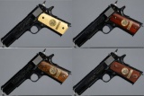 Four Collector Serialized Colt 1911 WWI Commemorative Pistols