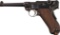 DWM Model 1906/20 Swiss Commercial Luger Semi-Automatic Pistol
