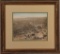Framed Hand Colorized Print of L.A. Huffman's 