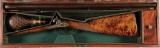 Cased John Manton & Son Percussion Double Barrel Shotgun