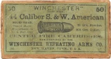 Box of Winchester Repeating Arms Co. .44 S&W American Ammunition
