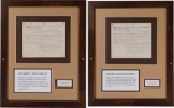 Framed Warrant and Subpoena Documents Relating to Pat Garrett