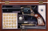 Colt Single Action Army Revolver with Silver Inlaid Grip