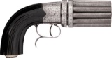 Engraved J.J. Herman Brevete 18-Shot Percussion Pepperbox