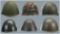 Six European Military Helmets