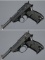 Two Walther P38 Semi-Automatic Pistols