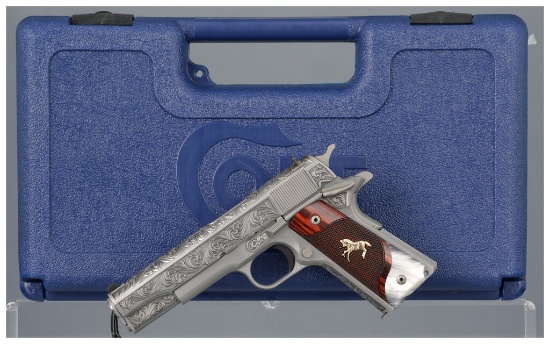 Custom Engraved Colt Government Model "The Regal" Pistol