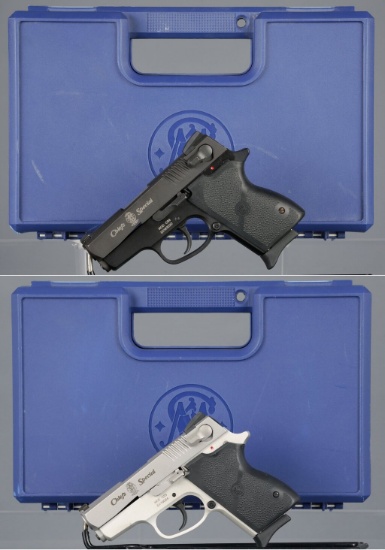 Two Smith & Wesson Model CS9 Chiefs Special Pistols with Cases | Guns ...
