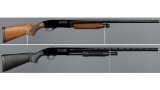 Two Slide Action Shotguns