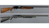 Two Slide Action Shotguns