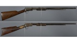 Two Winchester Model 1890 Slide Action Rifles
