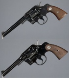 Two Colt Official Police Double Action Revolvers