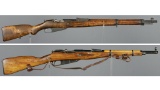 Two European Military Mosin-Nagant Bolt Action Rifles