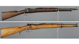 Two Spanish Military Bolt Action Rifle