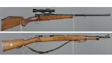 Two Swedish Husqvarna Model 1938 Bolt Action Rifles
