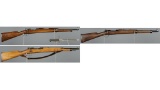 Three Spanish Military Bolt Action Rifles