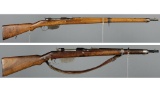 Two M.95 Straight Pull Bolt Action Rifles