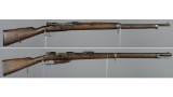 Two Antique European Military Bolt Action Rifles