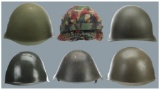 Six European Military Helmets