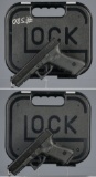 Two Glock Semi-Automatic Pistols with Cases