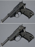 Two Walther P38 Semi-Automatic Pistols