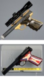 Two Browning Buck Mark Semi-Automatic Pistols with Cases